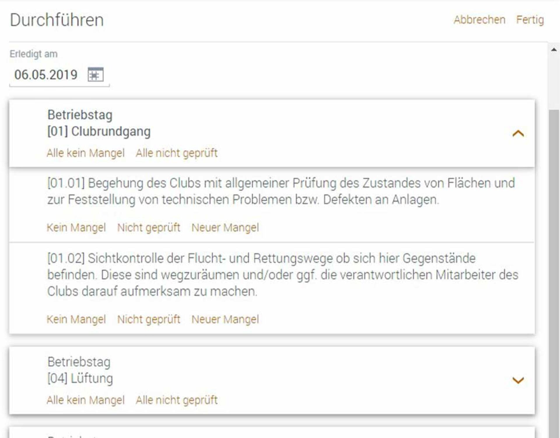 SPARTACUS Referenz Fitness First Germany GmbH Checkliste Wartung
