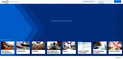 Integriertes E-Learning-Portal für die einfache Anwendung