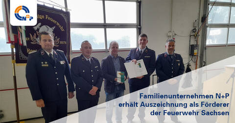 Familienunternehmen erhält Auszeichnung als Förderer der Feuerwehr Sachsen