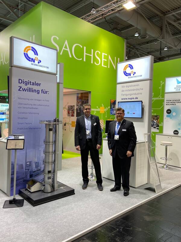 N+P auf dem Sachsen-Stand der IHK Chemnitz zur Hannover Messe