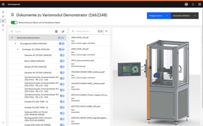 Digitaler Zwilling des SITEC-Montagemoduls